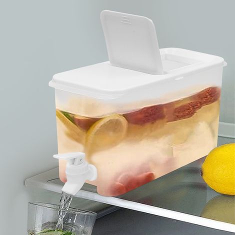 4L Drinks Dispenser Fridge Water Dispenser with Tap Beverage Juice Tea Dispenser (1/5)