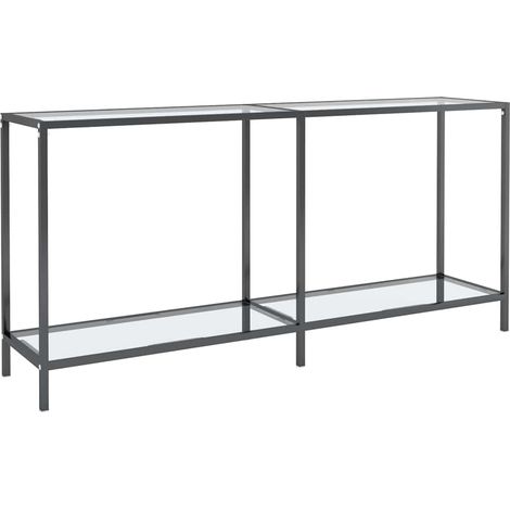 Maison Exclusive - Tavolo Consolle Trasparente 160x35x75,5 cm in Vetro Temperato (1/5)