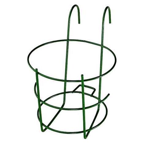 Portavasi Balconiera Rotonda Plasticata Verde Dia.Cm. 18