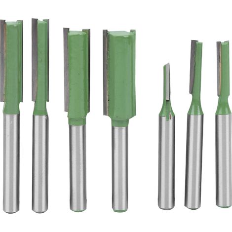 Ensemble de 7 outils de fraisage pour le travail du bois, 6 poignées en acier tungstène antirouille, vert (1/5)