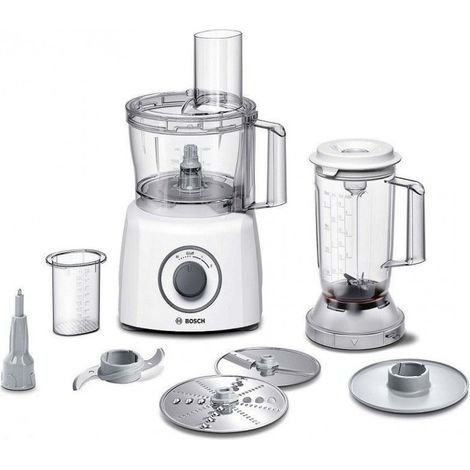 Bosch – Robot cuiseur multifonction 800W – Capacité 2.3L – 2 vitesses + pulse – Blender intégré – Pour préparation rapide et efficace