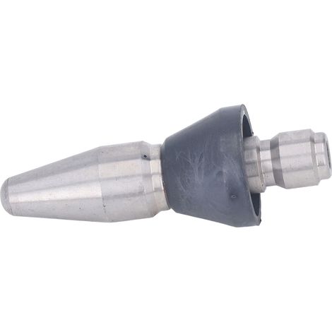 Buse de nettoyeur haute pression à jet pointu, mini-buse compacte en acier inoxydable de 5000 PSI, de rechange. Tête large, 3 trous, filetage NPT 3/8". (1/5)