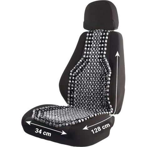 1 Housse de siège en Bois Anthracite, Ajustement universel, Massage, Circulation d'air, Véhicule avec airbag (1/3)