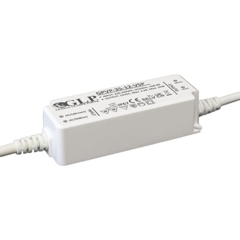 GPVP-35-12-VSP: LED-Treiber CV 12V/35W IP67 PFC Kunststoffgehäuse