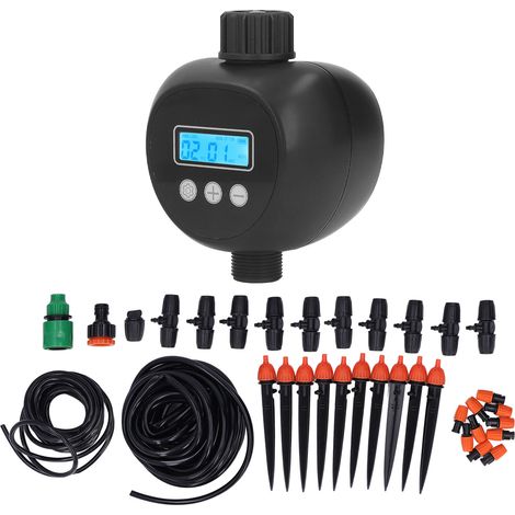 Intelligenter Bewässerungscomputer mit Touchscreen G3/4 – Automatischer Gartenbewässerungstimer, Schwarz, 10 m (1/5)