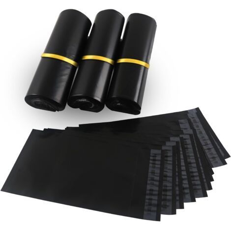 100pcs Plastic Shipping Envelope Black Shipping Bag Clothing Parcel Packaging 30cmX40cm Polystyrene Plastic Packaging Waterproof/Self-Adhesive Parcel Shipping Pouches (1/5)