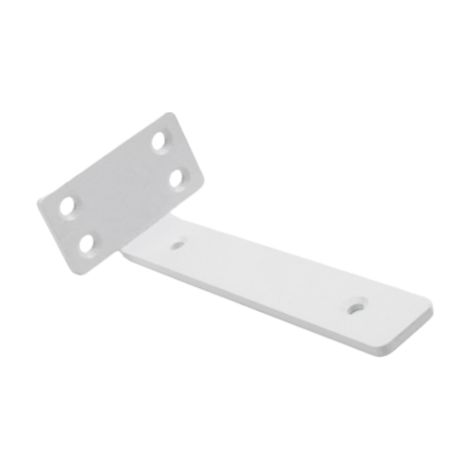 Soporte para estante flotante, soporte en forma de L de metal negro, para soporte de estantes de bricolaje (blanco, 15 cm de largo, 1 pieza). (1/5)