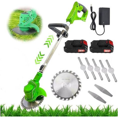 DECESPUGLIATORE ELETTRICO A BATTERIA LITIO 36V TAGLIAERBA TAGLIABORDI RASAERBA