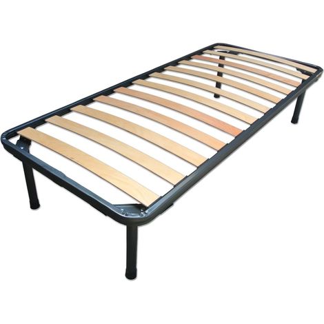 Baldiflex Rete a doghe in legno con struttura in ferro Napoleone Piazza e mezza misura 120x190 cm