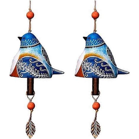Carillon à vent suspendu au chant des oiseaux, carillon champêtre, pendentif carillon artisanal en résine, décoration de cour et d'intérieur (1/5)