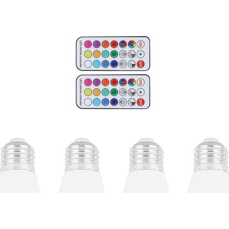 x 5W RGB-LED-Lampen, 12 Farben, 500LM, dimmbar, E27/E26, mehrfarbige Spirallampen (1/5)