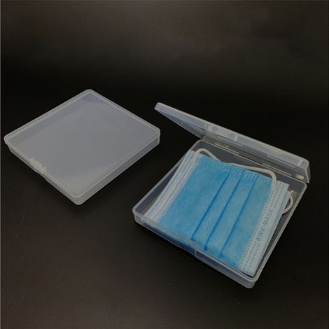 Étui anti-poussière pour masques, boîte de rangement portable pour masques jetables, organiseur de protection respiratoire. (1/5)