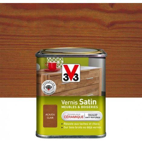 Barniz para muebles y objetos V33, caoba satinado claro, 0,25 l V33