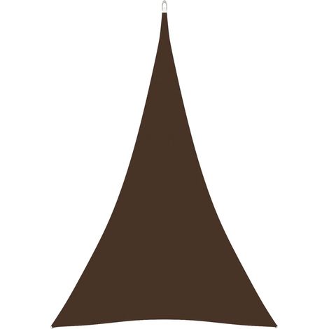 Vela ombreggiante triangolare in tessuto Oxford 5 x 7 x 7 m marrone 020009939