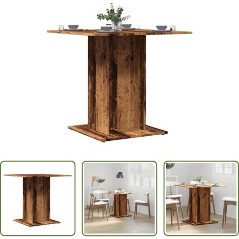 Altholz Optik - Esstisch Altholz-Optik 80x80x75 cm Holzwerkstoff (1/5)