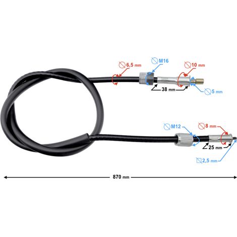 Câble de compteur de vitesse pour cyclomoteur Sprint 2 (1/3)