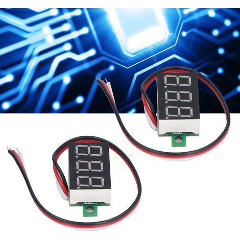 Voltmètre numérique à LED 0,36", affichage numérique CC à trois fils, plage de tension CC 0,00 V - 30,0 V, voyant rouge (1/5)