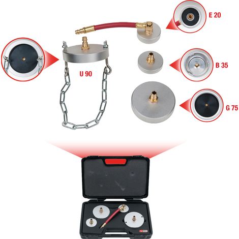 KS Tools Universal-Adaptersatz zur Bremsentlüftung, 4-tlg.