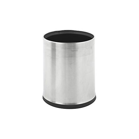 Papelera de acero inoxidable  redonda  capacidad 10 l  H x Ø