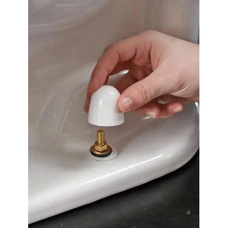 6pcs de couvre-vises décoratifs Elevate, accessoires de salle de bain : ensemble de vis et de couvercle pour siège de toilette. (1/5)