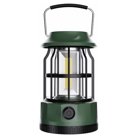 Wiederaufladbare Campinglaterne (Grün) IPX4 wasserdichte, verstellbare Notleuchte, tragbare Laterne für Outdoor Aktivitäten wie Überleben, Angeln (1/5)