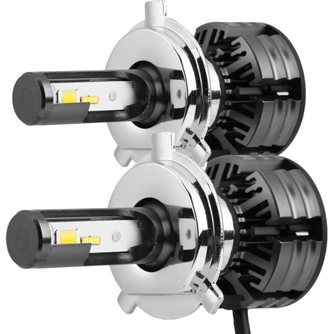 Paar ultrahelle H4-LED-Autoscheinwerfer, 3000K, 4300K, 6000K Blinklampen, superhelles Frontlicht-Set, einfacher Austausch, 2 Stück (1/5)