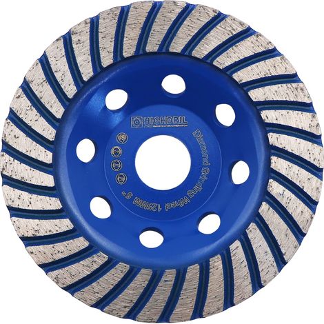 Disque Diamant Meuleuse 125mm - Turbo Meule pour Ponçage et Polissage du Béton Maçonnerie Granit Marbre Pierre Naturelle (1/5)