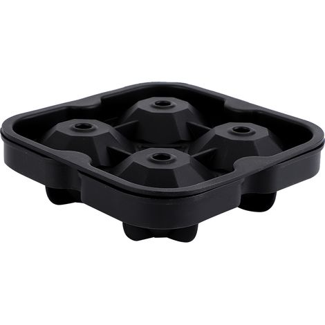 Silikon-Eiswürfelform mit 4 Löchern in Rautenform für Partys, Bars, Whiskey und Cocktails (1/5)