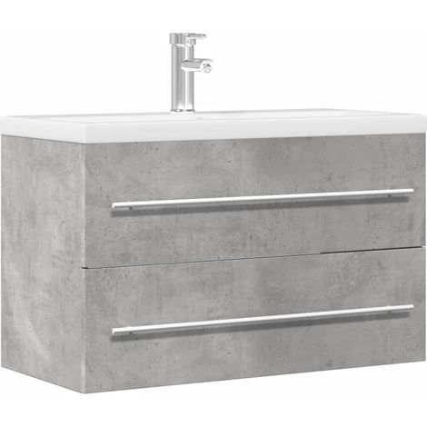 vidaXL Mobile Lavabo Grigio Cemento 80x38,5x48 cm in Truciolato