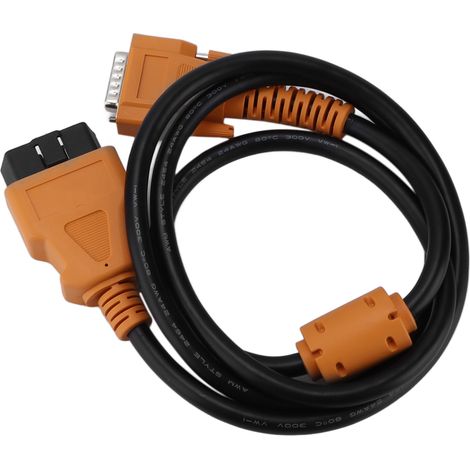 Câble extension OBD2 16 broches mâle vers femelle universel 152cm/4,99ft, rallonge diagnostic auto, cordon adaptateur pour véhicule (1/5)