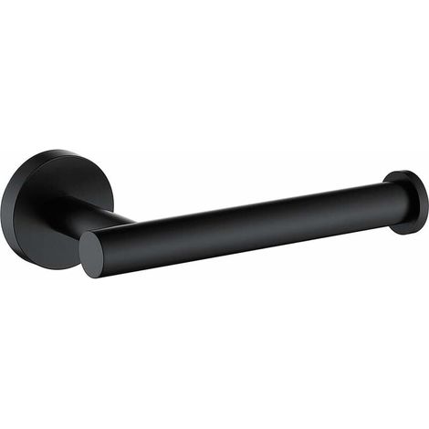 Sunxury – Porte-papier toilette en acier inoxydable SUS304 – Finition noire mat – Support mural rond moderne – Compatible avec rouleaux standard et méga rouleaux (1/5)