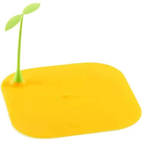 Protector de desagüe de silicona amarillo, filtro para desagüe de bañera, filtro para cabello en la ducha, filtro de silicona para lavabo, para baño -Crezuo