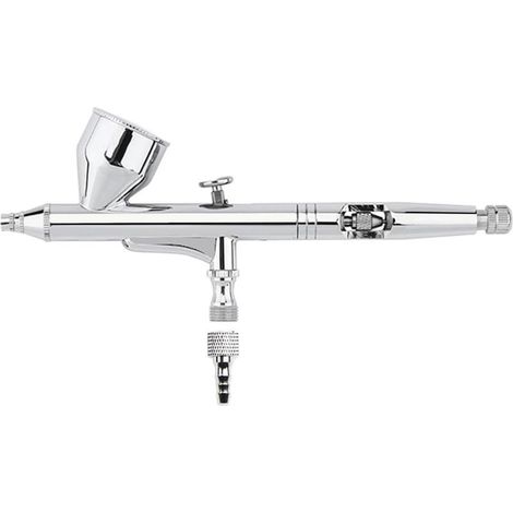 Pistolet à peinture, kit aérographe double action, pistolet de maquillage, buse 0,3 mm, brosse avec valve d'air G 1/8, décoration d'ongles avec accessoires, pistolet à peinture (1/4)