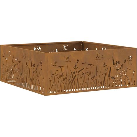 Braise Marron 80 x 80 x 30 cm Acier résistant aux intempéries CFW306645 (1/5)
