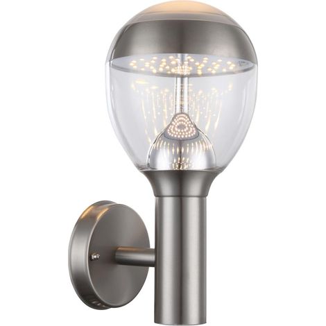 Applique extérieure Applique extérieure IP44 Argent Acier inoxydable H 31,7 cm (1/5)