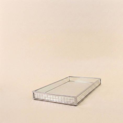 Plateau à facettes miroir 29x18cm (1/5)