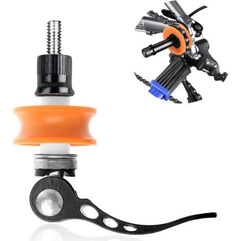 Porte-chaîne Adulte Mixte, Nettoyeur de chaîne Noir, Chaîne de Vélo Keeper Fix Outil de Nettoyage Quick Release Protector Roue de Vélo Support 【Type Universel】 (1/5)