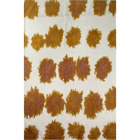 Tapis intérieur extérieur abstrait antidérapant marron - 80 x 150 cm (1/5)