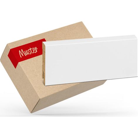 KGM Sockelleiste Modern abgeschrägt weiß MDF Muster