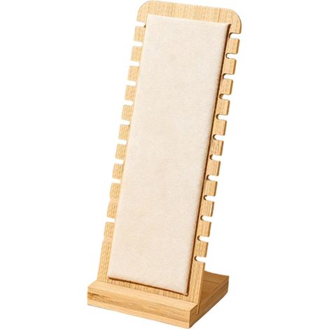 Support Bijoux - Support Colliers Debout en Bambou - Présentoir Bijouterie pour Table - 1 Pièce (1/5)