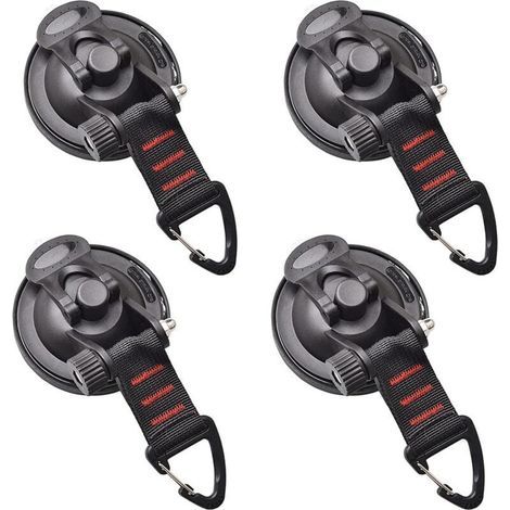 4 Pièces Ventouse Ancrage Multifonctionnel Voiture Ventouse Crochet Ensemble Camping Bâche Accessoires Ventouse avec Attachement RV, Ménage, Atelier Ventouse Attache Crochet (1/5)