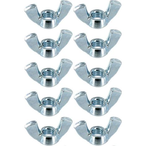 10x écrou papillon M4 matière acier forme américaine à oreille bricolage universel (1/2)