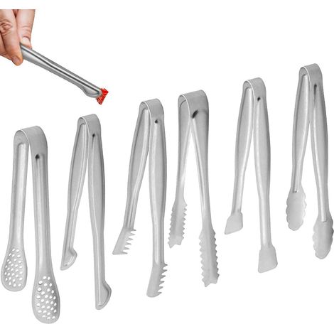 Stainless Steel Tongs, Heavy Duty Grill Tong, Locking Kitchen Utility Tongs, Metal Food Serving Clamps Bbq Cooking Baking Buffet Salad Bar Tool Sturdy Heat Resistant Use (1/5)