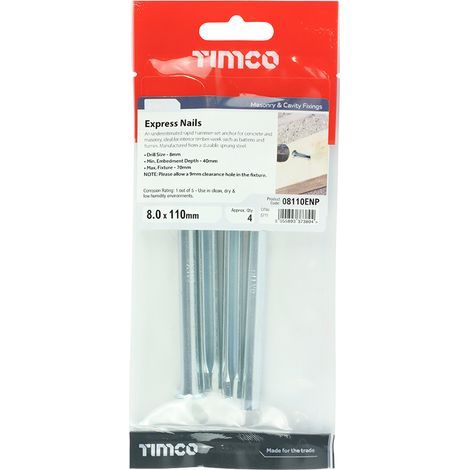 TIMCO Express Nails Silver - 8.0 x 110