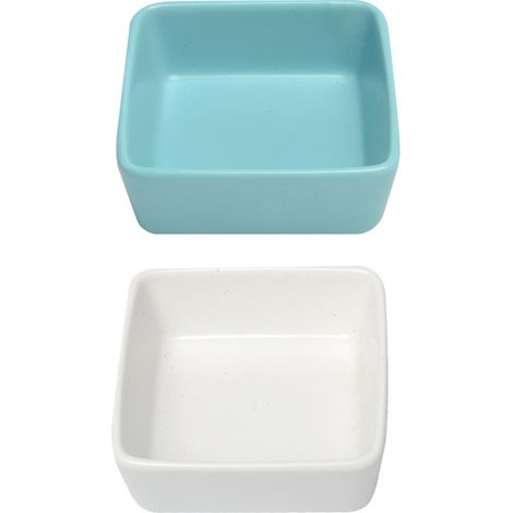 2 gamelles en céramique, pour nourriture et eau, stabilité renforcée, surface lisse, adaptées aux cochons d'Inde, hérissons, hamsters et petits animaux (1/5)