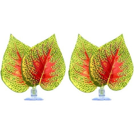 Betta Bed Double Feuilles Coussin Hamac Plantes Plastique Feuilles Sûr Repos Doux Poisson Combattant Accessoire Décoration Aquarium (1/4)