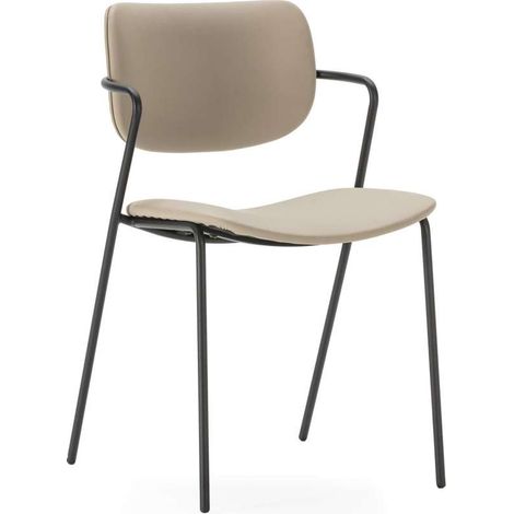 Pack de 2 sillas md-Maite tapizado taupe, 79cm(alto) 49cm(ancho) 55cm(largo) (1/5)