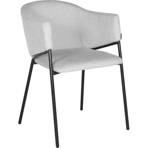 Poltrona imbottita ARGOS, tessuto grigio (1/5)