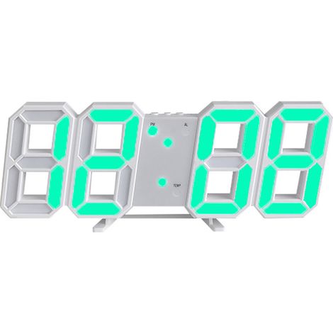 Réveil numérique 3D intelligent, horloge murale numérique, réveil électronique LED, cadeau (1/5)