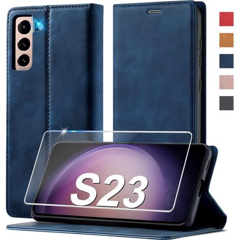 Coque portefeuille en cuir pour Samsung Galaxy S23 avec béquille et porte-cartes (1/5)